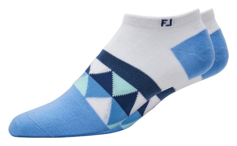 FootJoy ProDry Lightweight Low-Cut Fashion calzini da donna, bianco/blu/navy