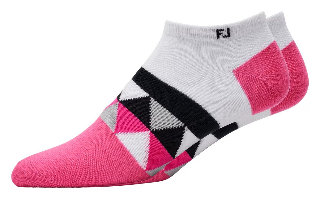 FootJoy ProDry Lightweight Low-Cut Fashion calzini da donna, bianco/rosa