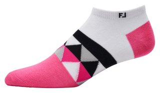 FootJoy ProDry Lightweight Low-Cut Fashion calzini da donna, bianco/rosa