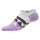 FootJoy ProDry Lightweight Low-Cut Fashion calzini da donna, bianco/viola/grigio