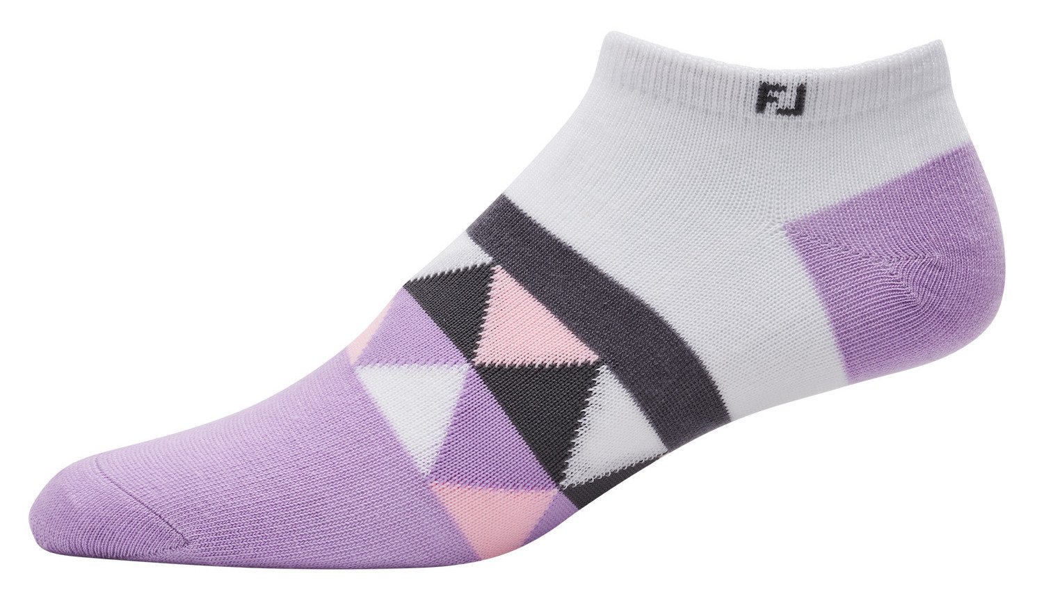 FootJoy ProDry Lightweight Low-Cut Fashion calzini da donna, bianco/viola/grigio