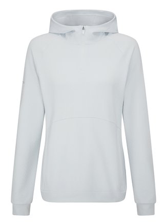 PING Rhona Textured felpa con cappuccio da donna, grigio chiaro