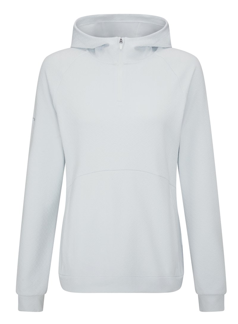 PING Rhona Textured felpa con cappuccio da donna, grigio chiaro