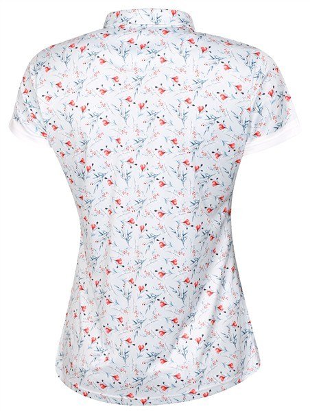 Fashion Sports Wear Malaga polo da donna, grigio/rosso
