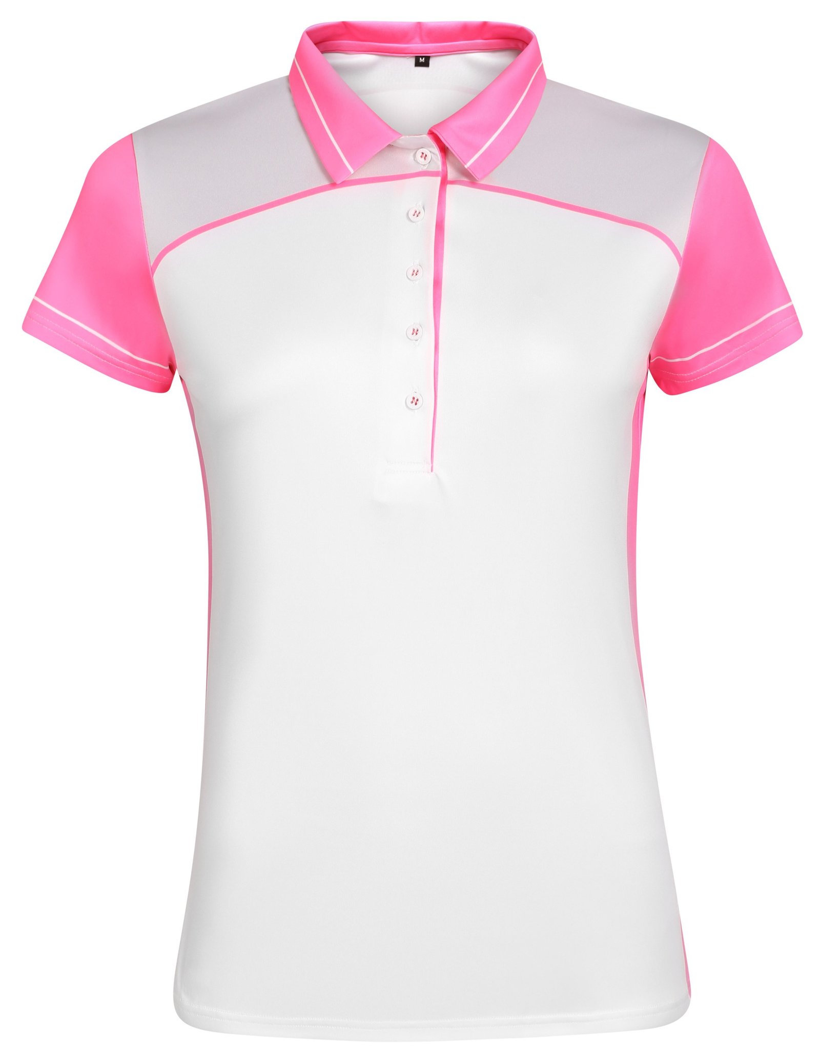 Fashion Sports Wear Accra Pink polo da donna, bianco/rosa
