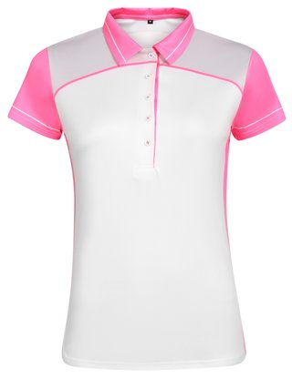 Fashion Sports Wear Accra Pink polo da donna, bianco/rosa