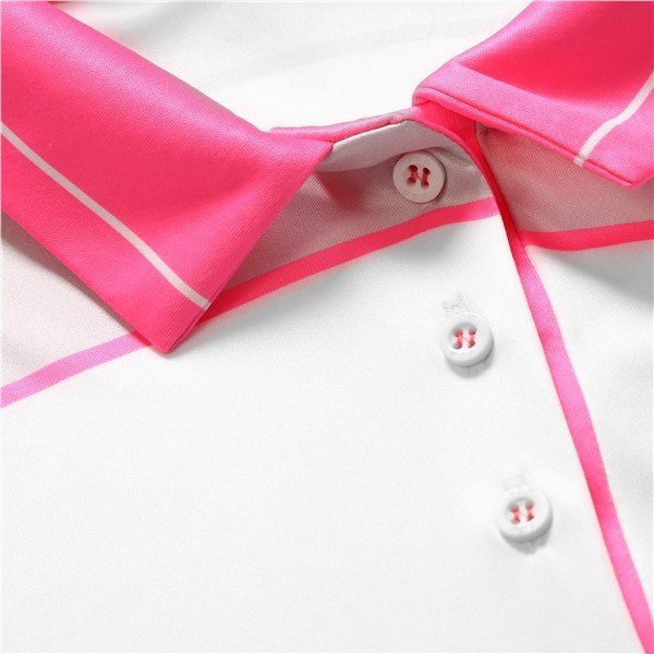 Fashion Sports Wear Accra Pink polo da donna, bianco/rosa