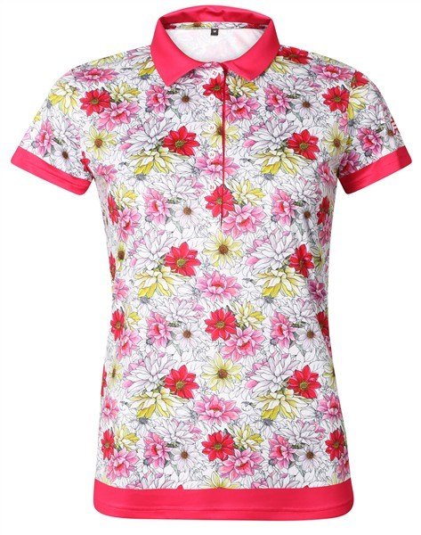 Fashion Sports Wear Luanda polo da donna, bianco/rosso
