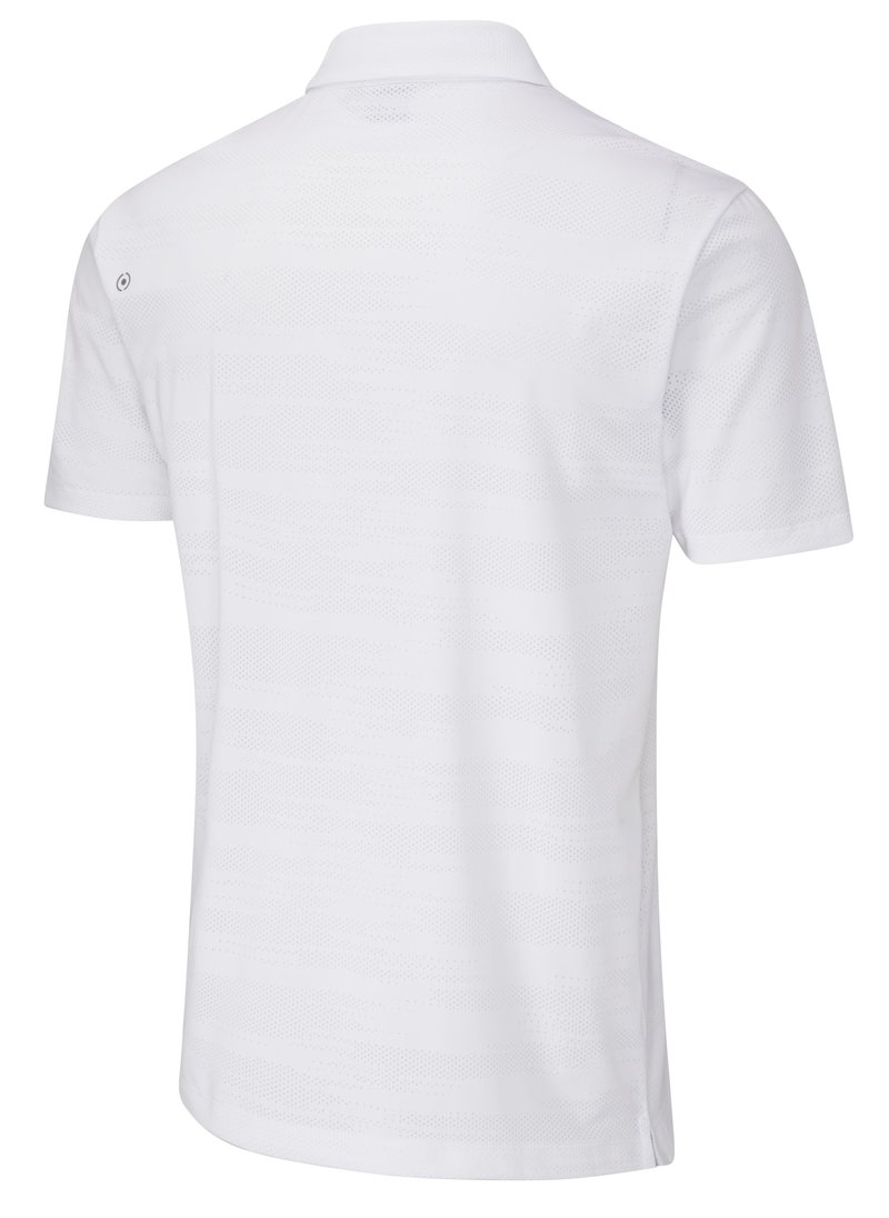 PING Claude Camo Mesh polo uomo, bianco