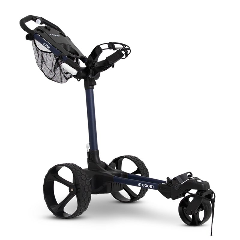 MGI E-Boost hybrid golf trolley 2026 carrello elettrico, blu opaco