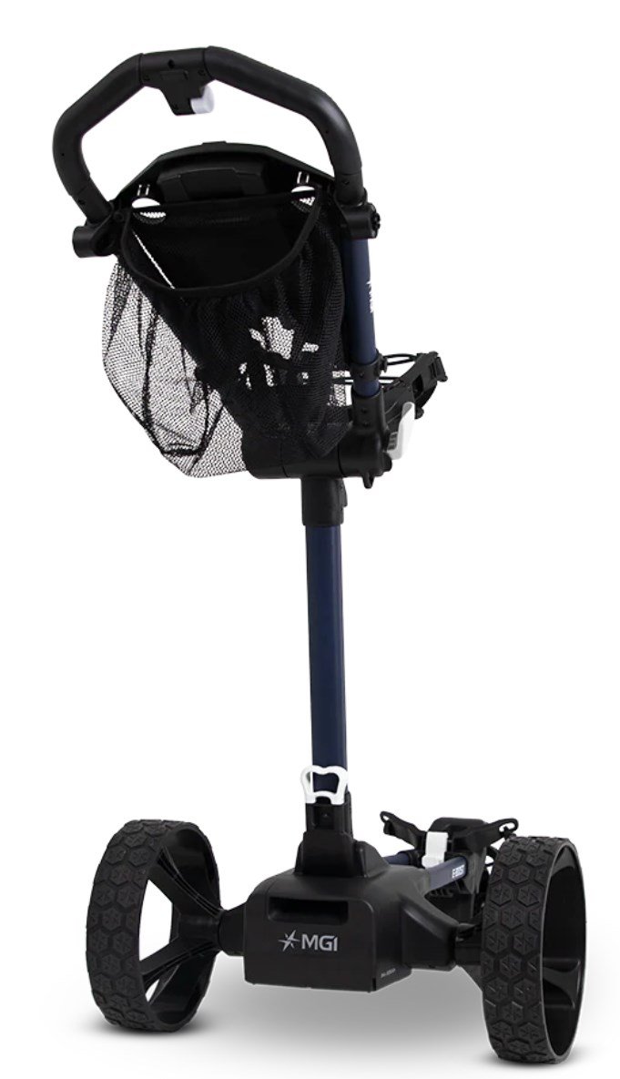 MGI E-Boost hybrid golf trolley 2026 carrello elettrico, blu opaco