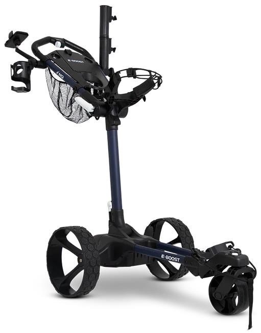 MGI E-Boost hybrid golf trolley 2026 carrello elettrico, blu opaco