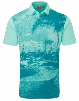PING Tiago polo da uomo, green bay multi