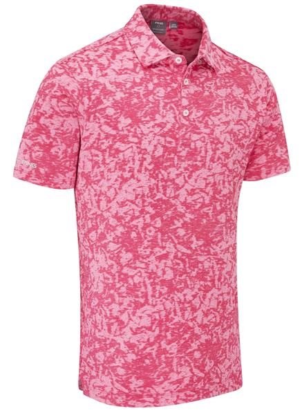 PING Marek Camo Jacquard polo da uomo, rhapsody pink multi