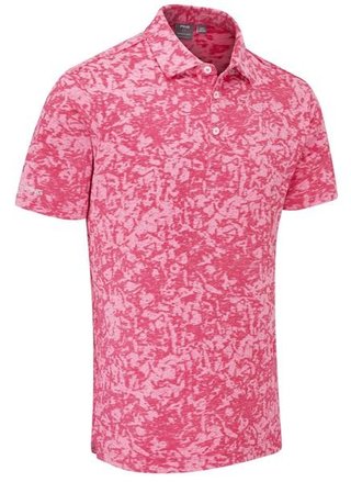 PING Marek Camo Jacquard polo da uomo, rhapsody pink multi