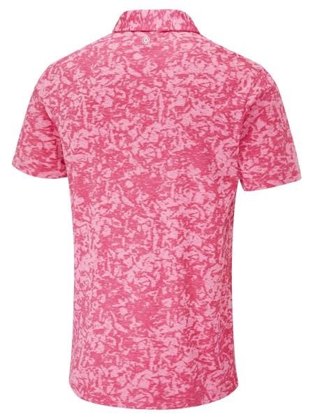 PING Marek Camo Jacquard polo da uomo, rhapsody pink multi