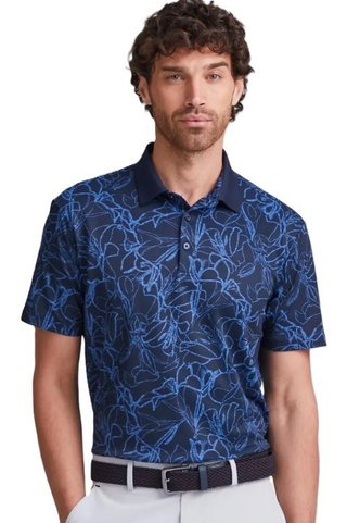 PING Orlando polo da uomo, blu navy/bright cobalt
