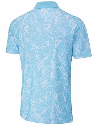 PING Orlando polo da uomo, blu baltico/bianco
