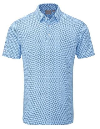 PING Ephron Printed polo da uomo, baltic sea multi