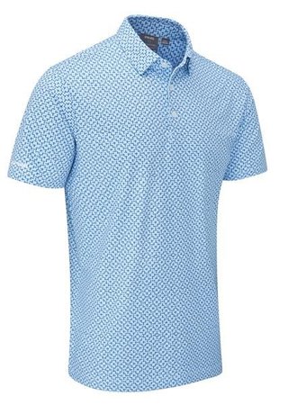 PING Ephron Printed polo da uomo, baltic sea multi