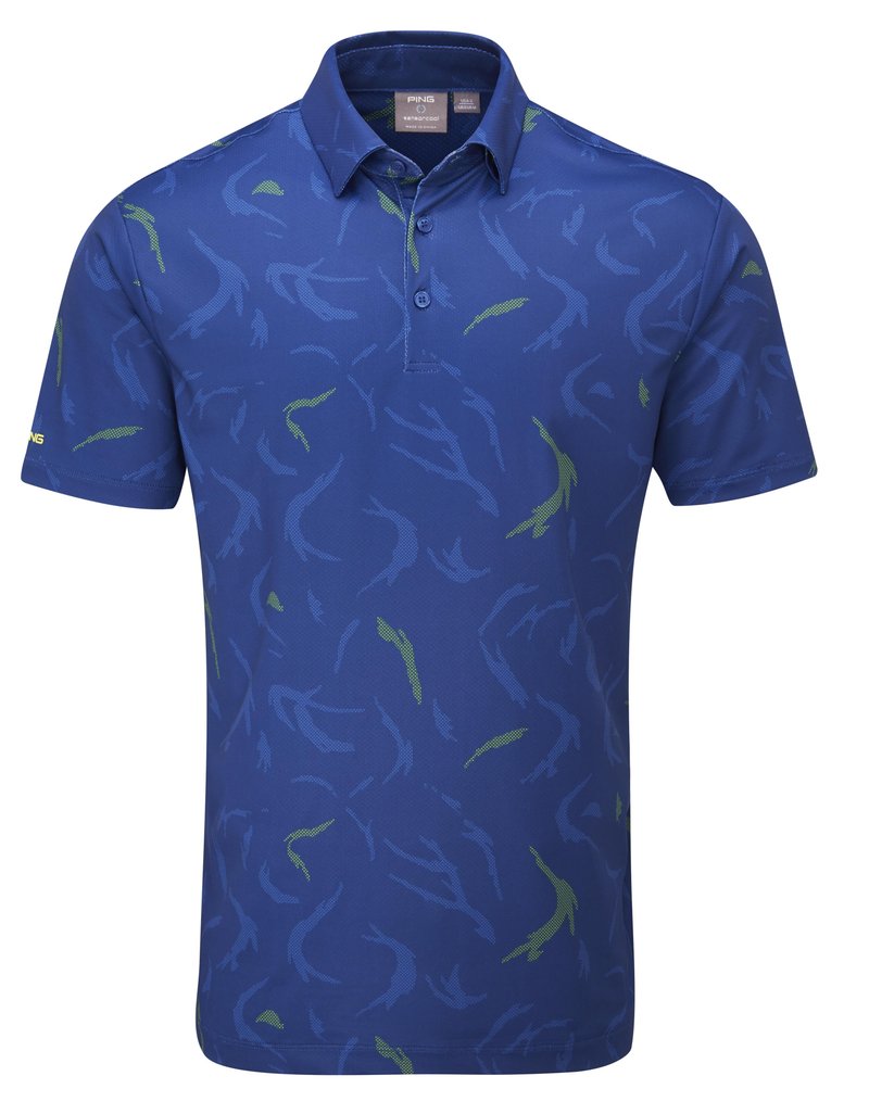 PING Ephron Printed polo da uomo, inky multi