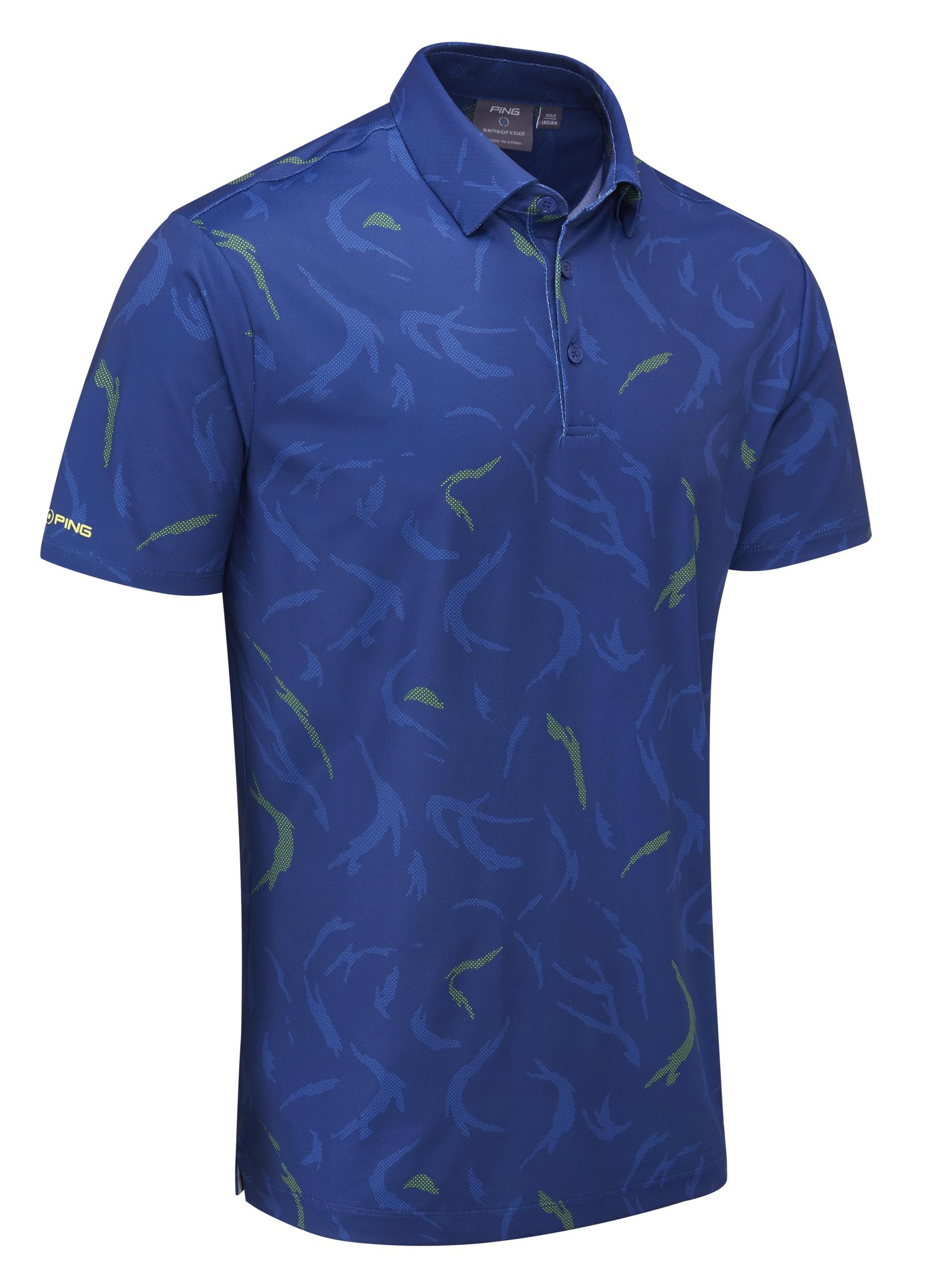 PING Ephron Printed polo da uomo, inky multi