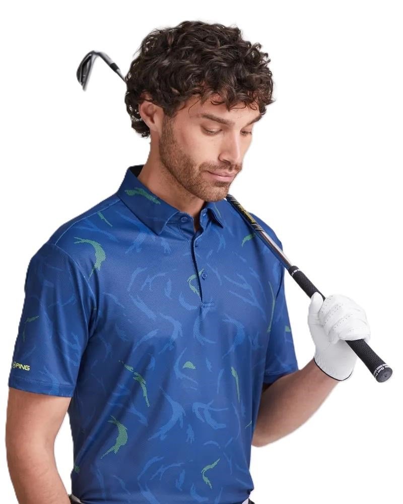 PING Ephron Printed polo da uomo, inky multi