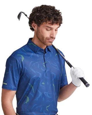 PING Ephron Printed polo da uomo, inky multi
