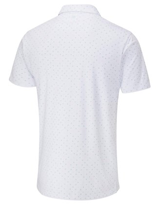 PING Ephron Printed polo da uomo, bianco/green bay multi