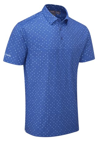 PING Ephron Printed polo da uomo, bright cobalt multi