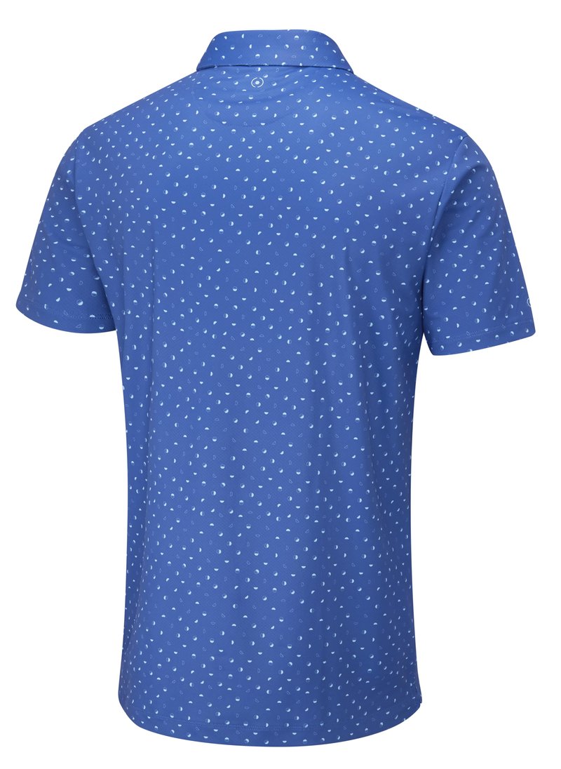 PING Ephron Printed polo da uomo, bright cobalt multi