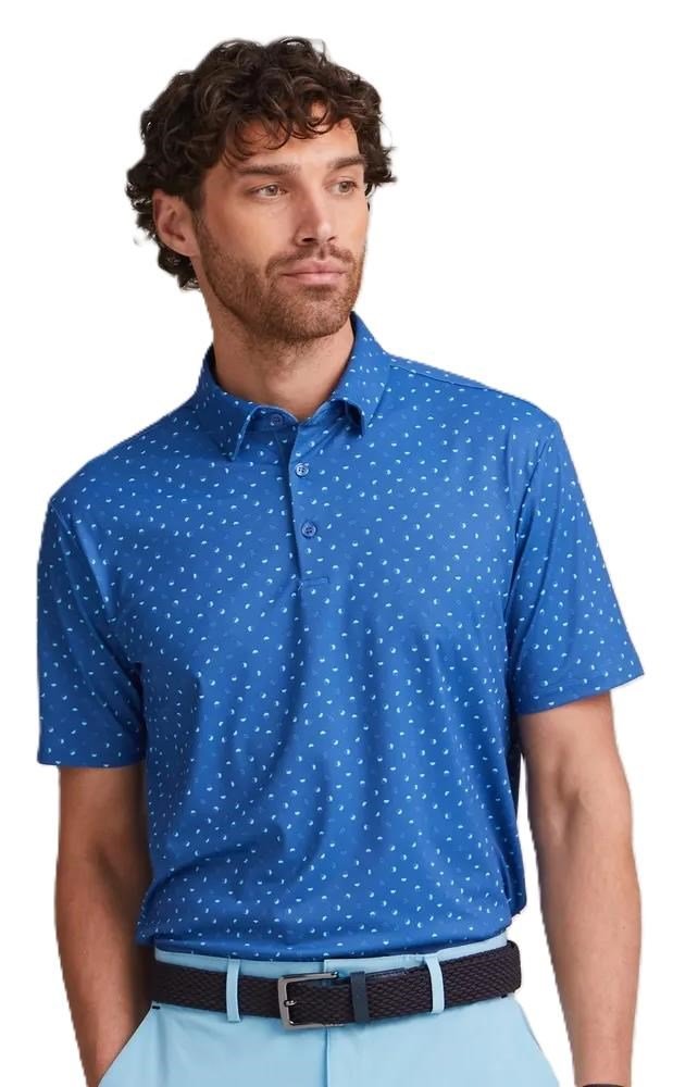 PING Ephron Printed polo da uomo, bright cobalt multi