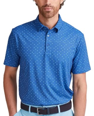 PING Ephron Printed polo da uomo, bright cobalt multi