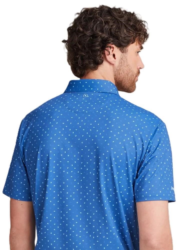 PING Ephron Printed polo da uomo, bright cobalt multi
