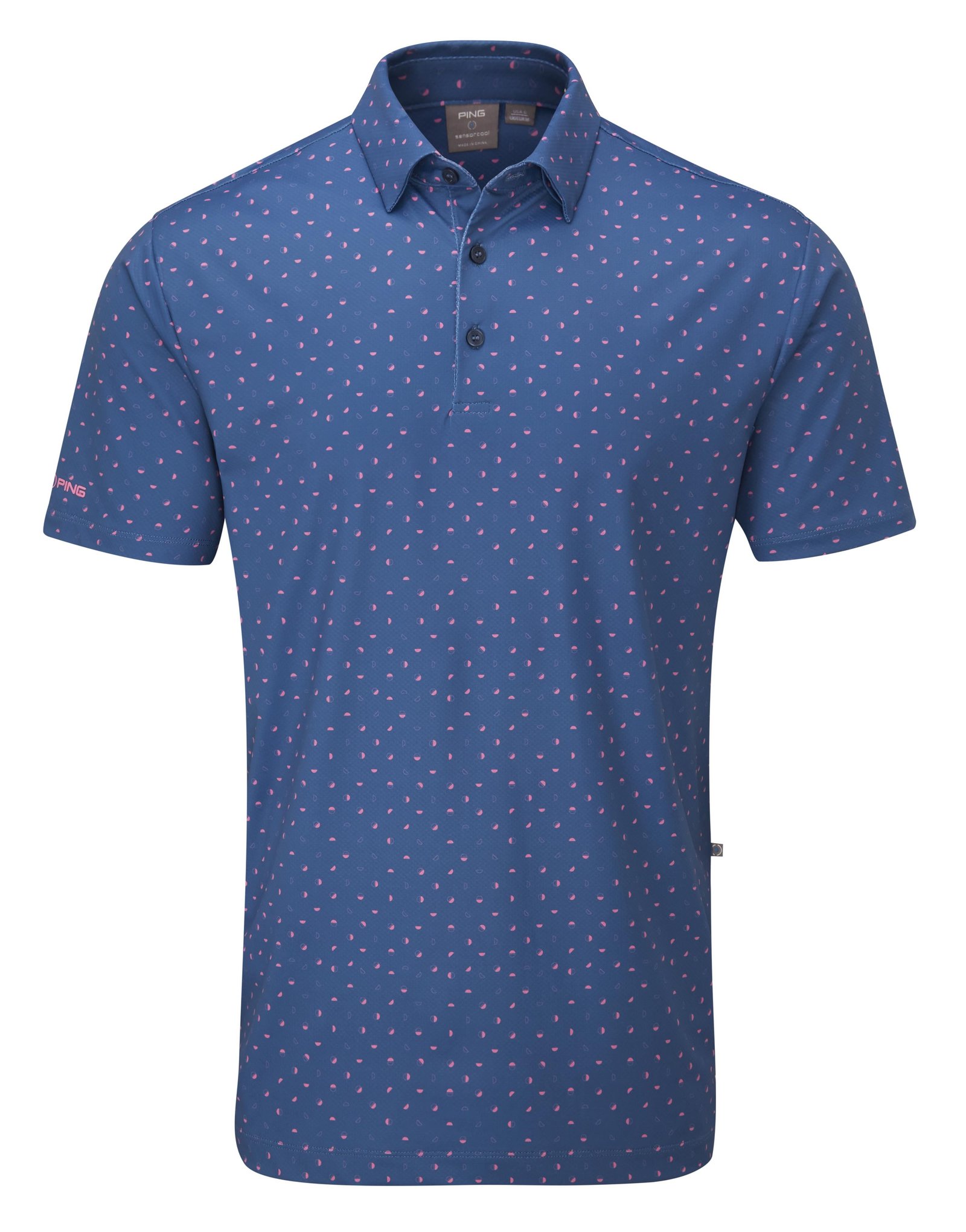 PING Ephron Printed polo da uomo, stellar multi