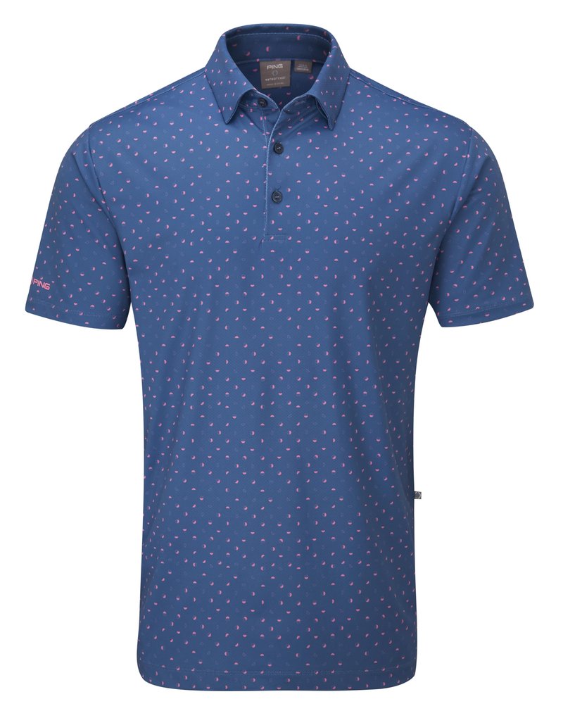 PING Ephron Printed polo da uomo, stellar multi