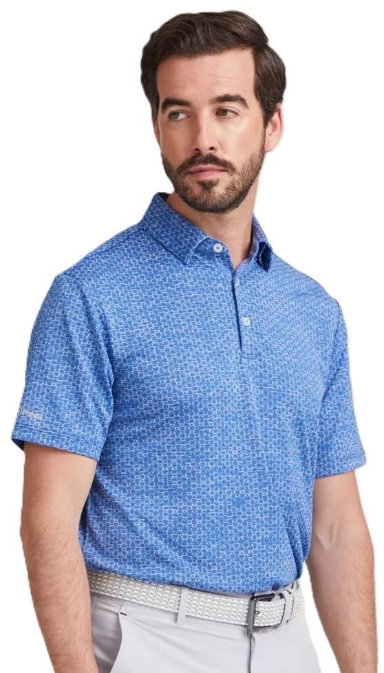 PING Rafe polo da uomo, bright cobalt
