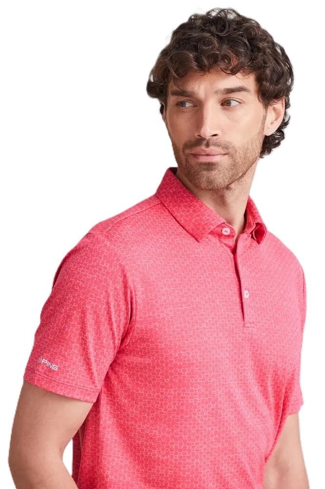 PING Rafe polo da uomo, rhapsody pink