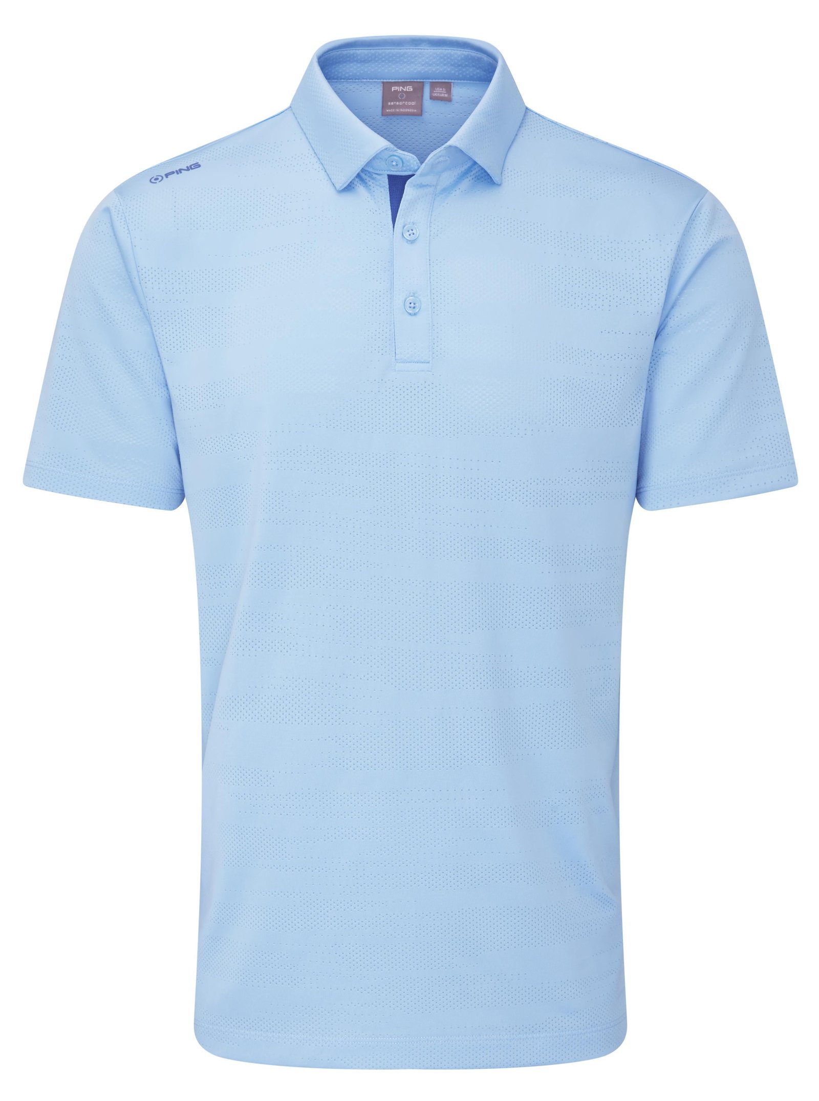 PING Claude Camo Mesh polo da uomo, baltic sea