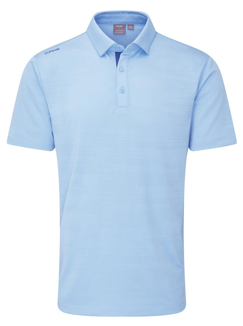PING Claude Camo Mesh polo da uomo, baltic sea