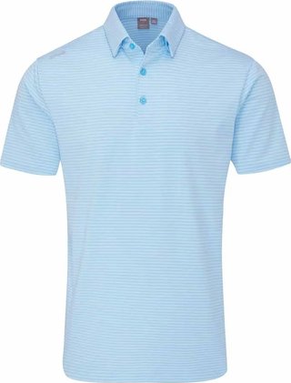 PING Langford polo uomo, baltic sea/white
