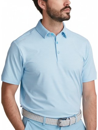 PING Langford polo uomo, baltic sea/white
