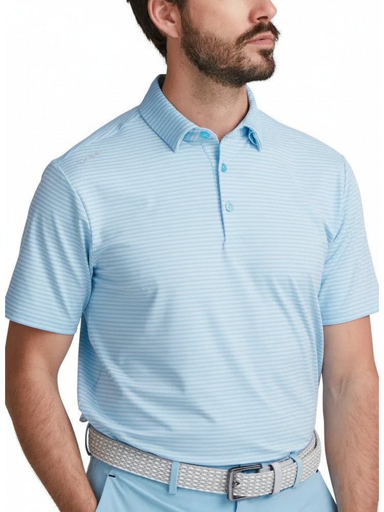 PING Langford polo uomo, baltic sea/white