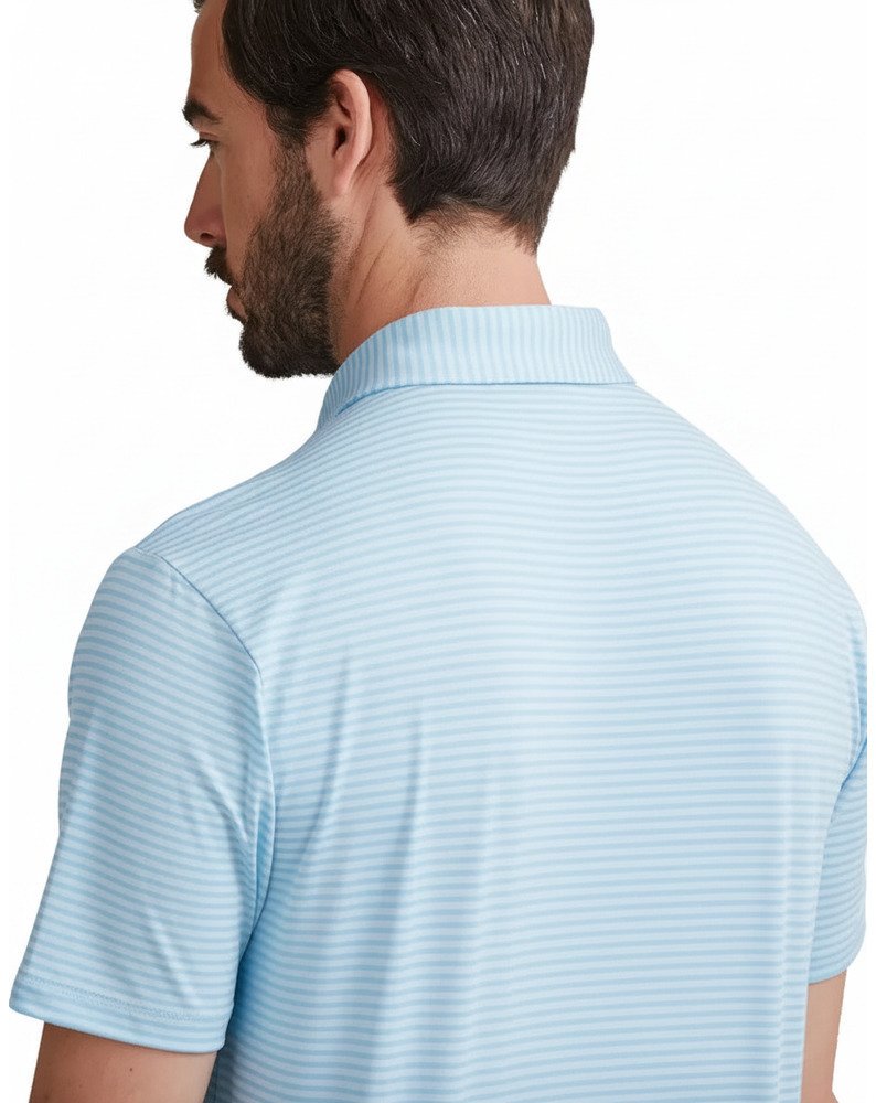 PING Langford polo uomo, baltic sea/white