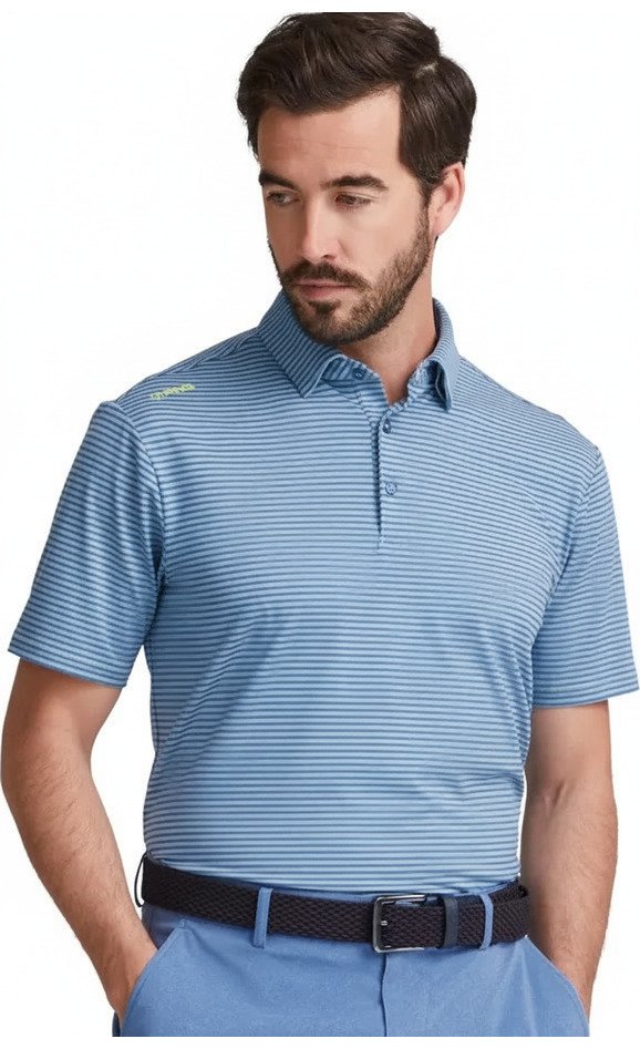 PING Langford polo uomo, bright cobalt/white