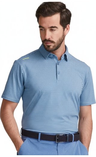 PING Langford polo uomo, bright cobalt/white