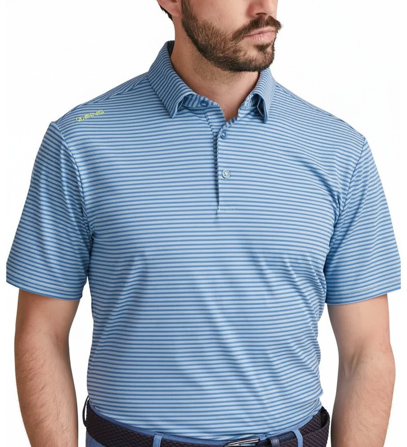 PING Langford polo uomo, bright cobalt/white
