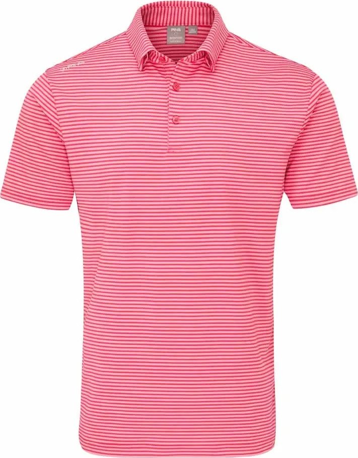 PING Langford polo da uomo, rhapsody/pink white