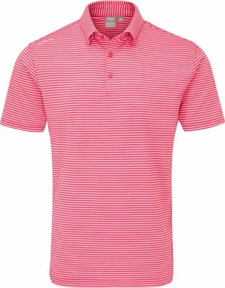 PING Langford polo da uomo, rhapsody/pink white