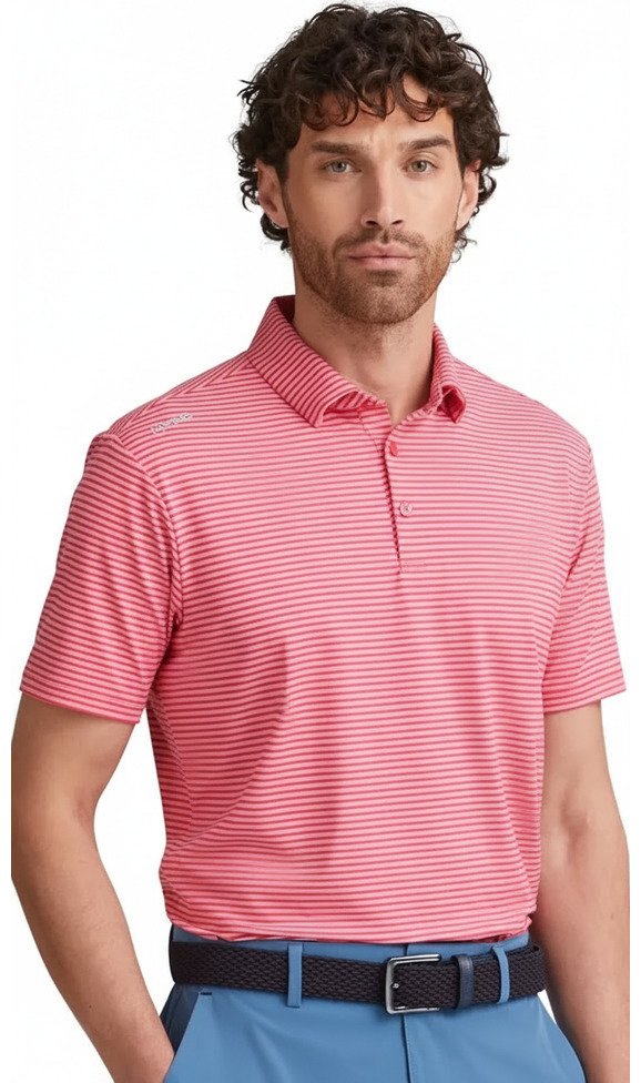 PING Langford polo da uomo, rhapsody/pink white